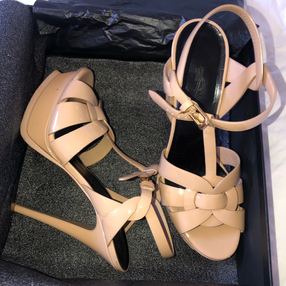 Beautiful dark nude Saint Laurent (YSL) heels!